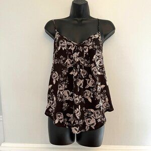 Urban Outfitters Silence + Noise Floral Silk Cami Tank Top, Size Small
